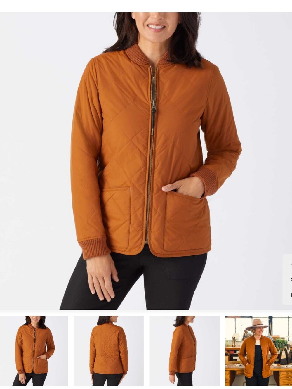 Duluth Women's Golden Harvest Quilted Bomber Jacket - XS